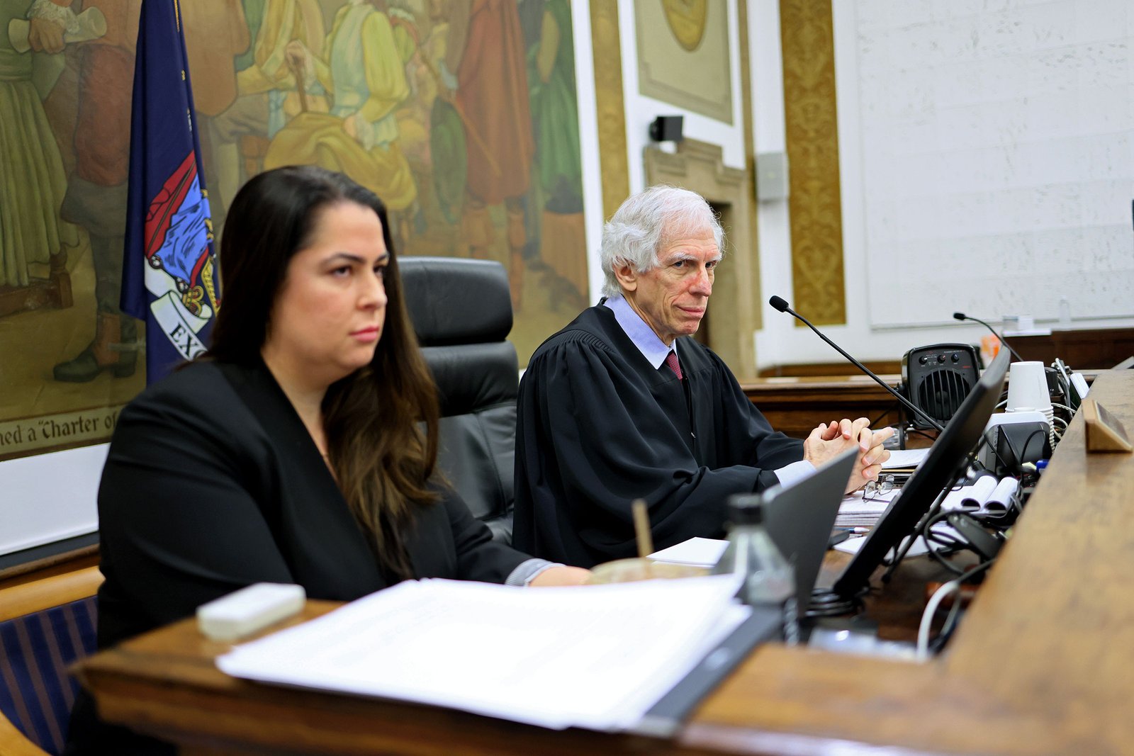 Justice Arthur Engoron presides over the civil fraud trial of former President Donald Trump and his children at New York Supreme Court on November 13. 